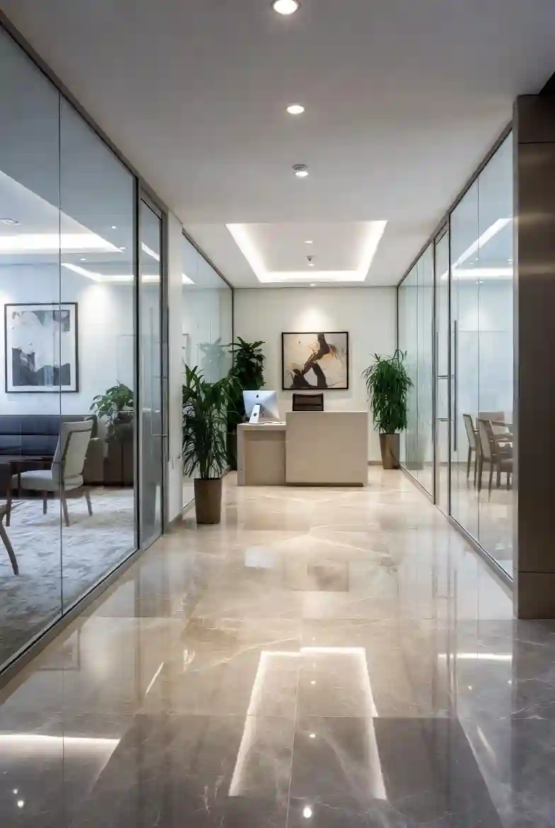 Professional office cleaning result in Garwood, NJ – polished hardwood floors