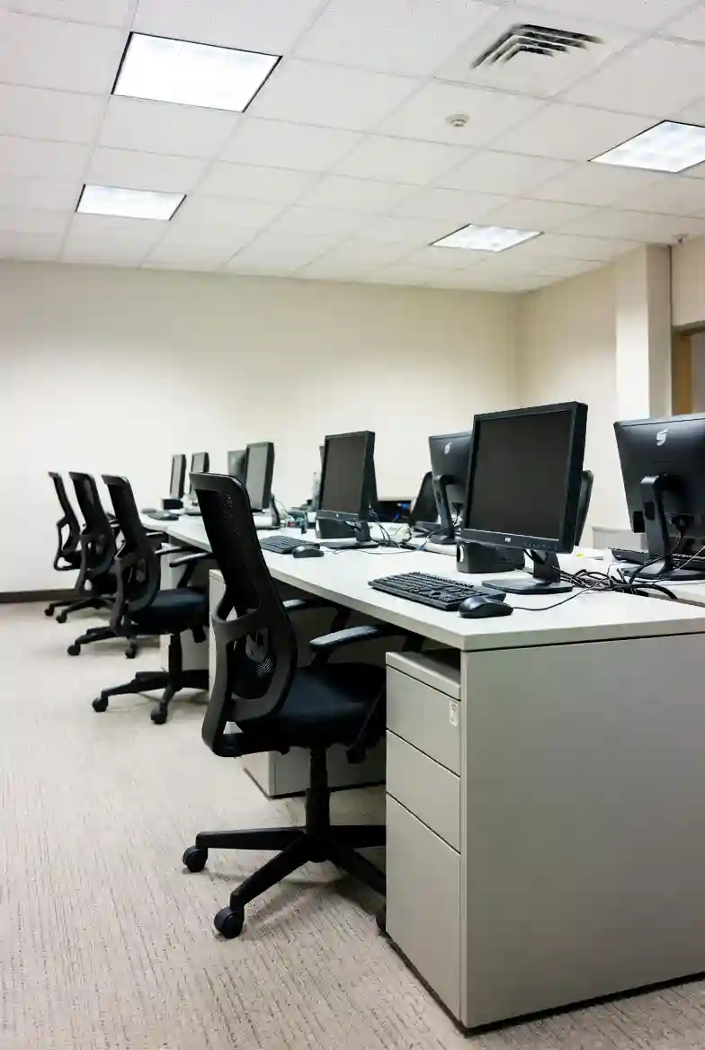 Professional office cleaning result in Garwood, NJ – detailed ceiling fan and lights