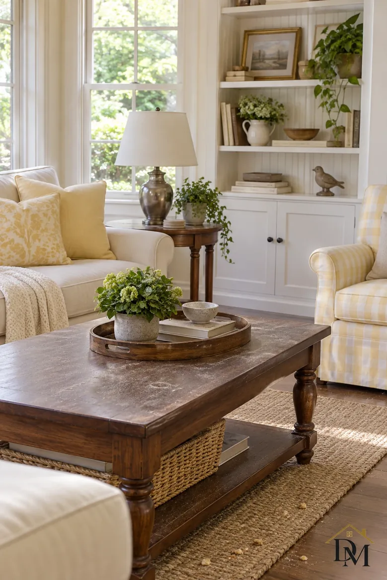 Mid-week: a mug, magazines and a throw collect in the lounge.