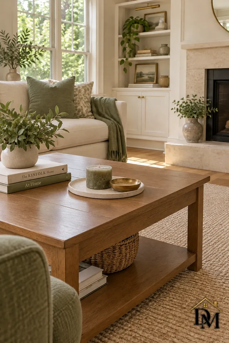 Routine day: the table is back to its bowl and vase.