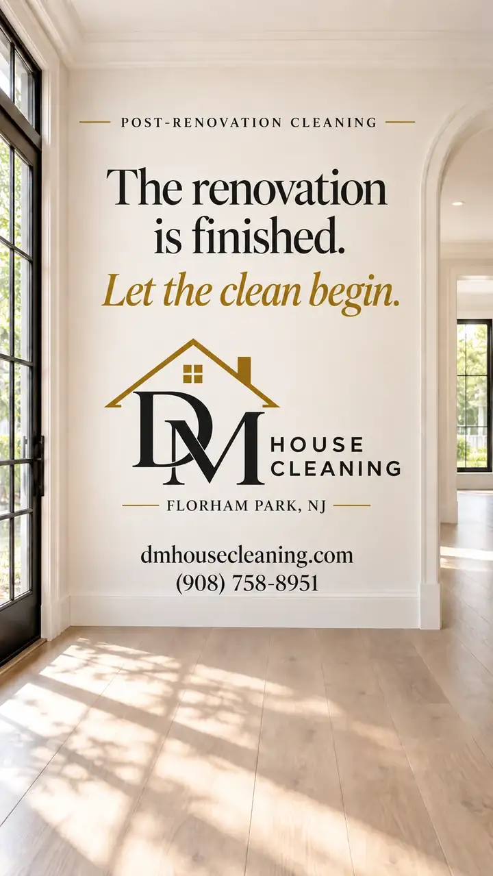 Post renovation cleaning video from DM House Cleaning in Florham Park, NJ