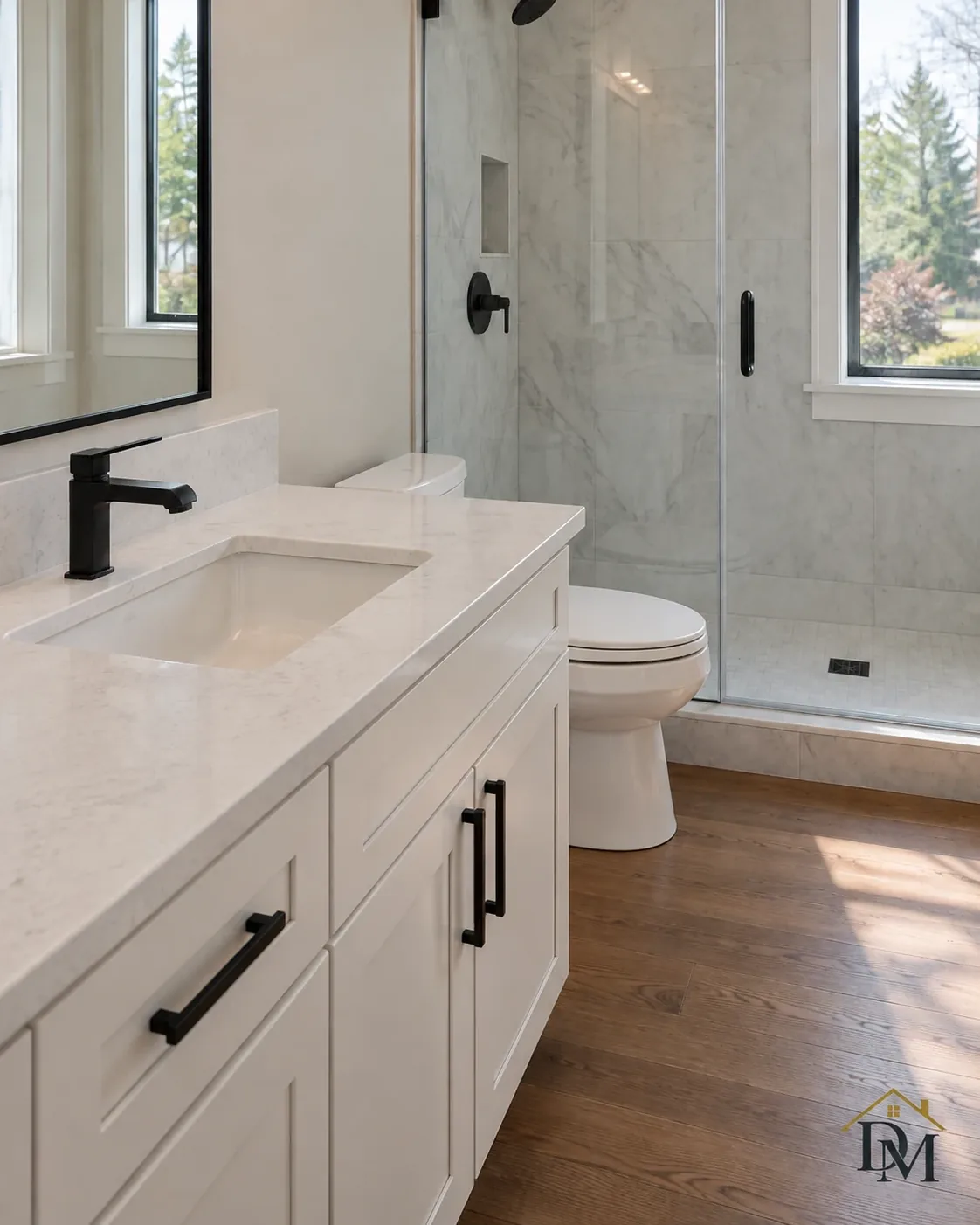 Handover, view B: bathroom tile clear of everything.