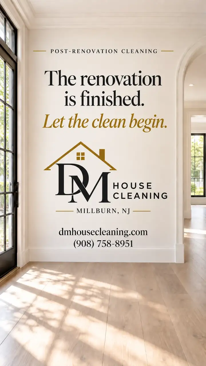 Post renovation cleaning video from DM House Cleaning in Millburn, NJ