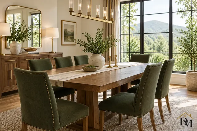 Home office with a wood desk and built-in shelves, dusted around your papers on each visit.