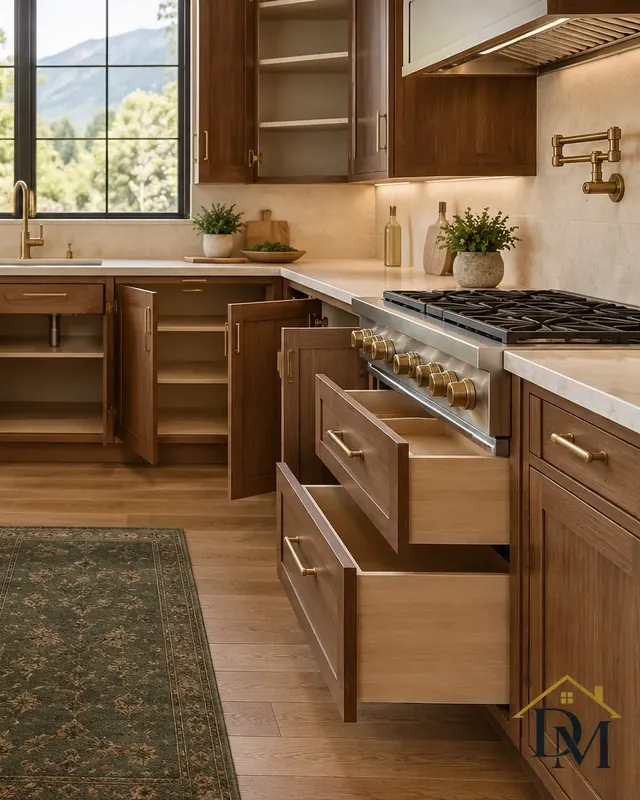 Bare mudroom bench and tile floor — move-in cleaning in Mountainside