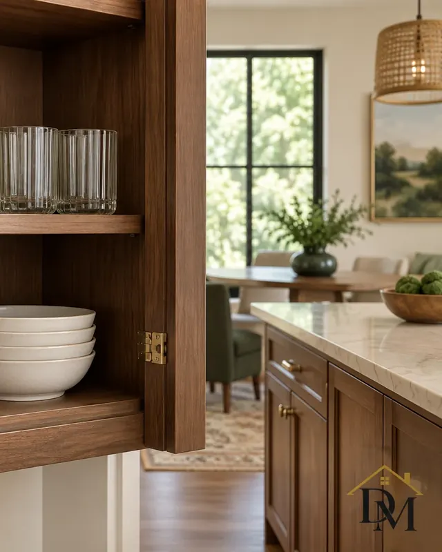 Empty dining room with wood floor — move-in cleaning in Mountainside