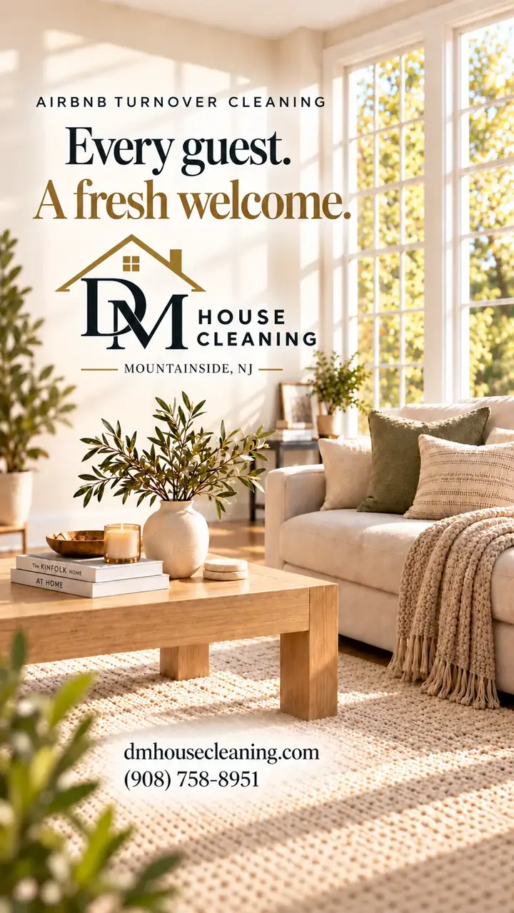 Airbnb cleaning video from DM House Cleaning in Mountainside, NJ