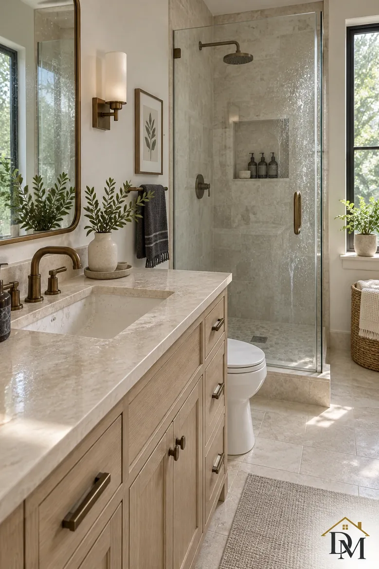 Midweek: the towel ends up over the vanity edge.