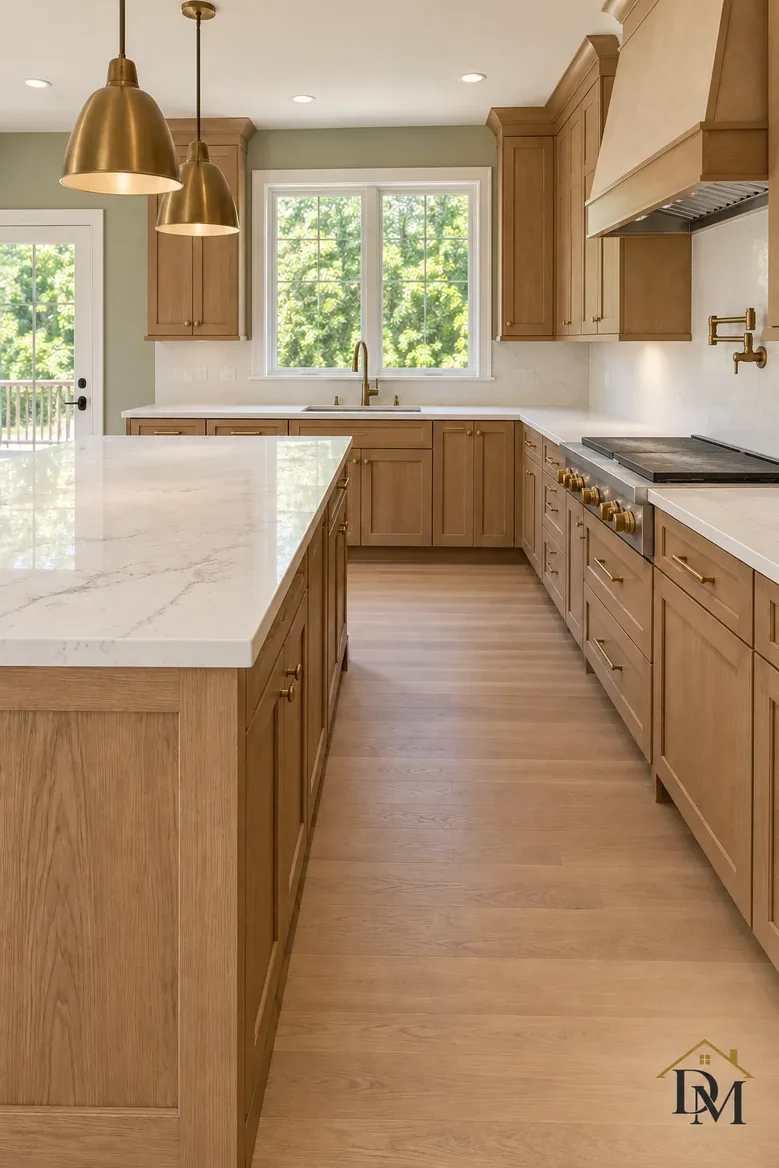 Final pass: vanity clear and the tile floor open.