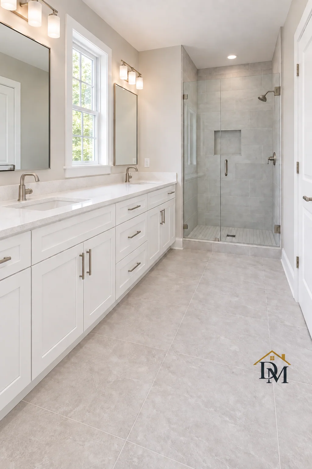 Ready for move-in: the tile floor clear.