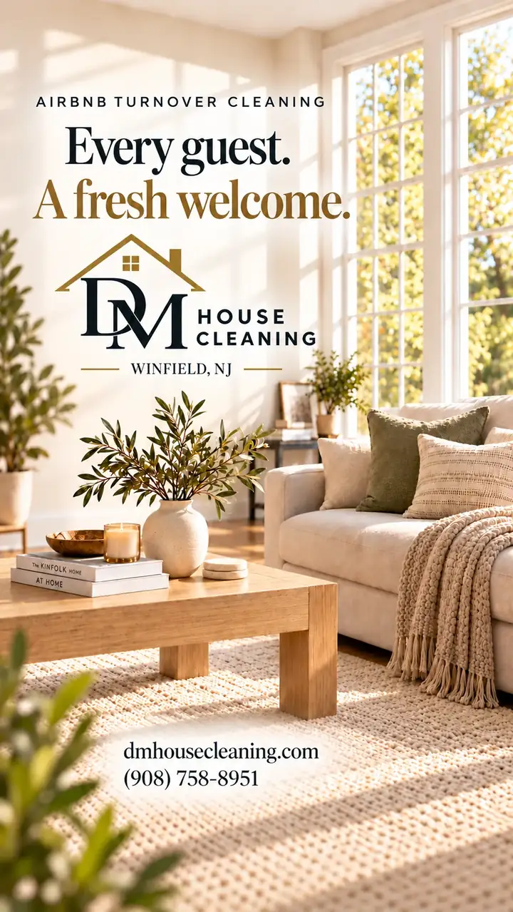 Airbnb cleaning video from DM House Cleaning in Winfield, NJ