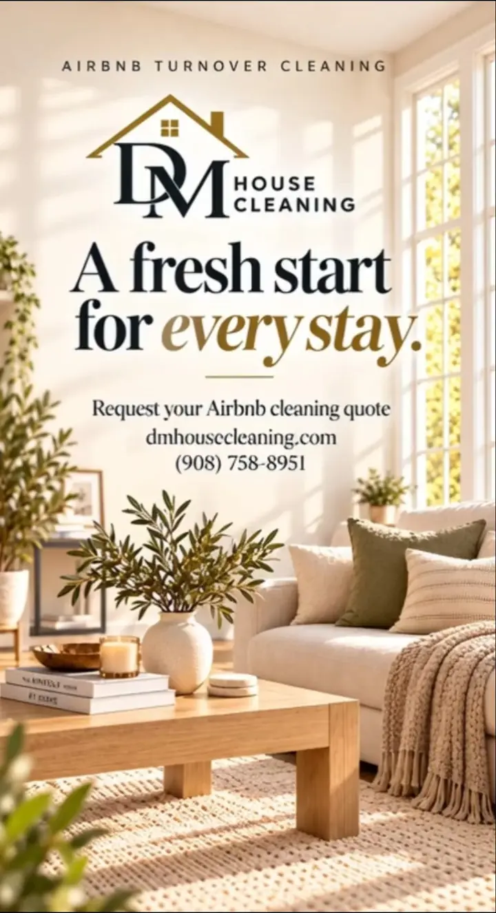 Airbnb Cleaning by DM House Cleaning in New Jersey