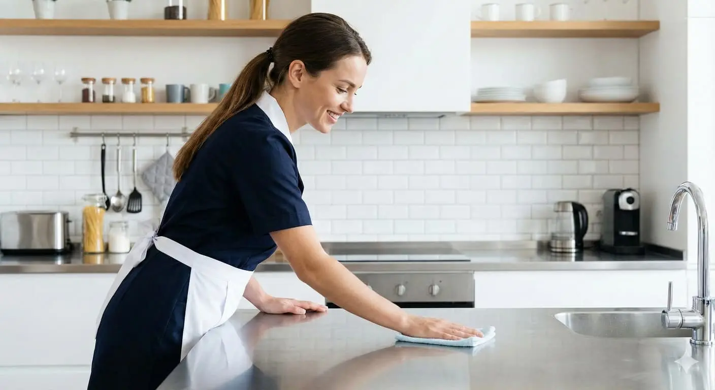 Professional house cleaning result in Linden, NJ – sparkling clean kitchen