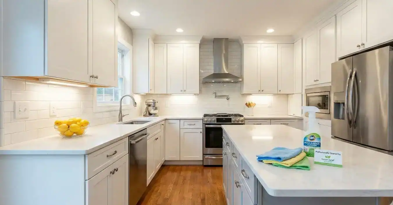 Professional house cleaning result in Morris Plains, NJ – organized kitchen cabinets