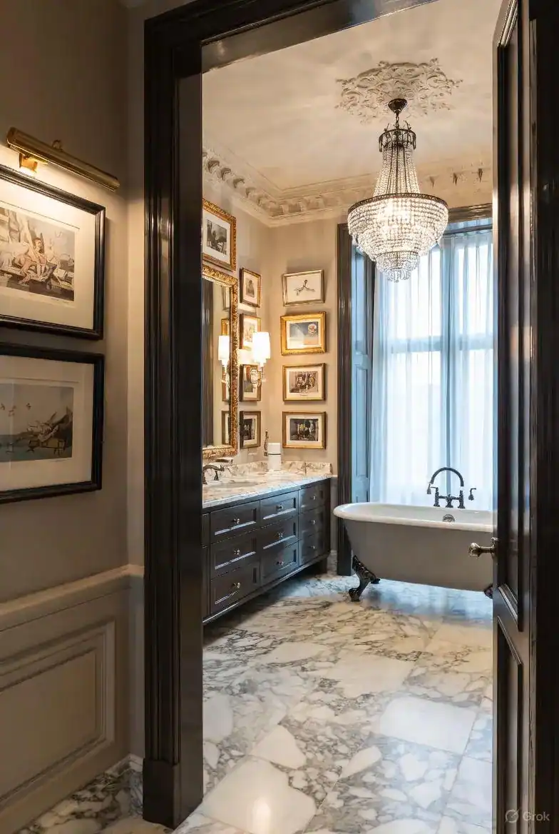 Luxury bathroom after professional deep cleaning in Morris Township, NJ