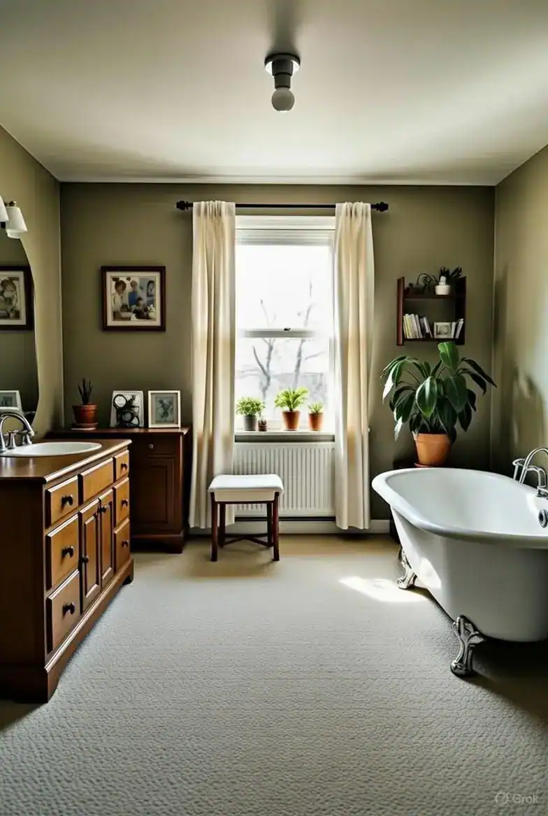 After deep house cleaning Winfield NJ — bright, spotless bathroom with shining fixtures